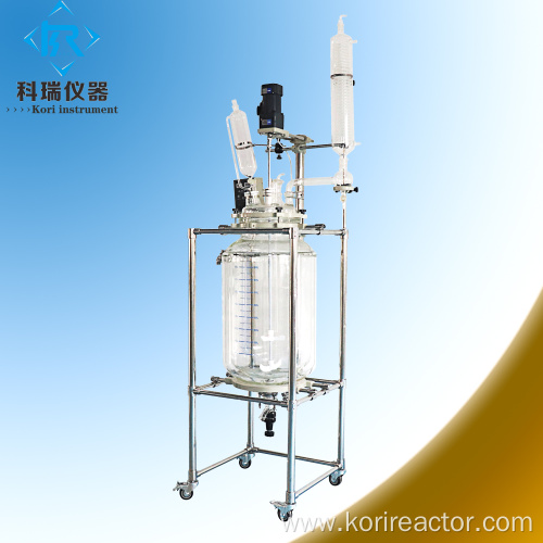 Jacketed Glass Reactor 100L double layer glass reactor